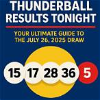 lottery and thunderball results